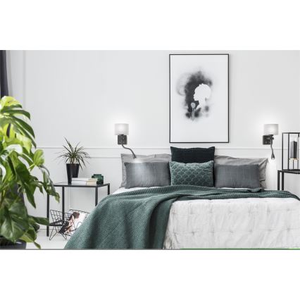 Ευέλικτο φωτιστικό LED POLO 1xE27/40W+LED/2W 230V μαύρο