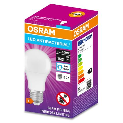 LED Αντιβακτηριδιακός λαμπτήρας A100 E27/13W/230V 6500K - Osram