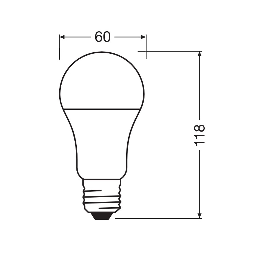 LED Αντιβακτηριδιακός λαμπτήρας A100 E27/13W/230V 6500K - Osram