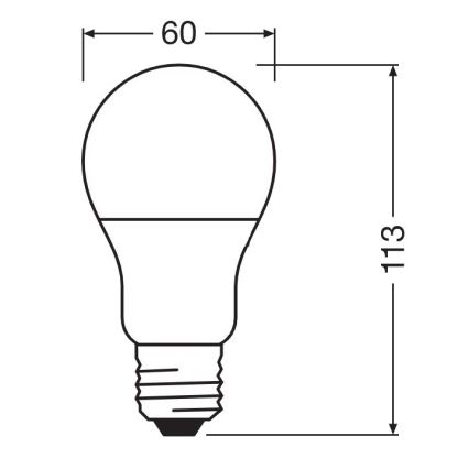 LED Αντιβακτηριδιακός λαμπτήρας A60 E27/8,5W/230V 2700K - Osram