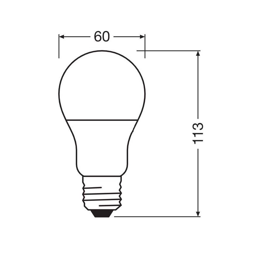 LED Αντιβακτηριδιακός λαμπτήρας A60 E27/8,5W/230V 2700K - Osram