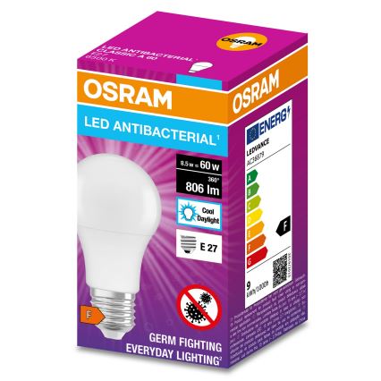 LED Αντιβακτηριδιακός λαμπτήρας A60 E27/8,5W/230V 6500K - Osram