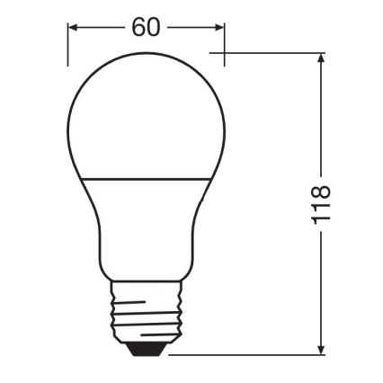 LED Αντιβακτηριδιακός λαμπτήρας A75 E27/10W/230V 4000K - Osram