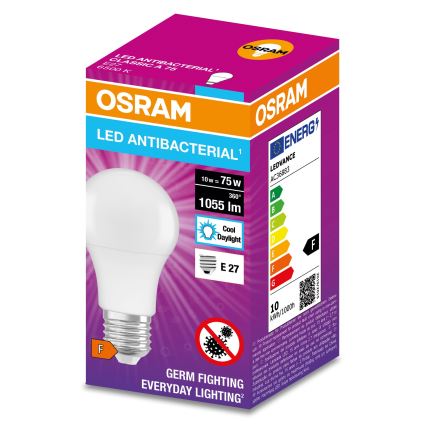 LED Αντιβακτηριδιακός λαμπτήρας A75 E27/10W/230V 6500K - Osram