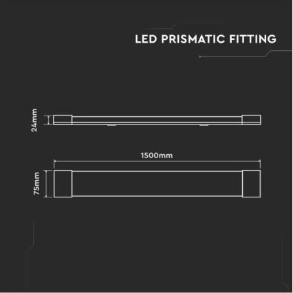 LED Γραμμικό φωτιστικό SAMSUNG CHIP LED/50W/230V 6500K 150 cm