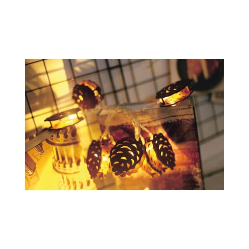 LED Διακοσμητικά λαμπάκια 10xLED/2xAA 1,65m κύλινδρος