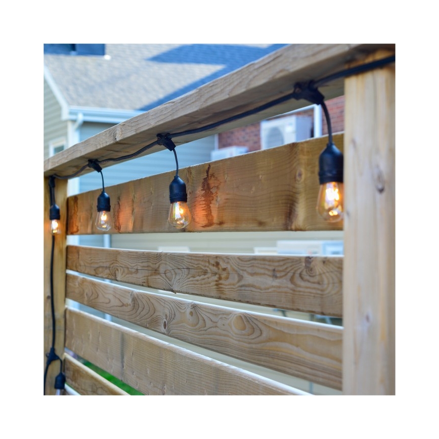 LED Διακοσμητικά λαμπάκια εξωτερικού χώρου BAJA ST64 15xE27/1W/230V 15,9m IP44 θερμό λευκό