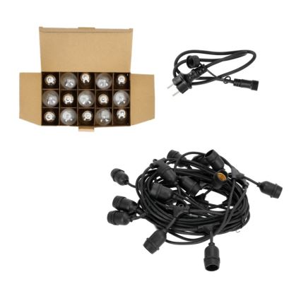 LED Διακοσμητικά λαμπάκια εξωτερικού χώρου BAJA ST64 15xE27/1W/230V 15,9m IP44 θερμό λευκό