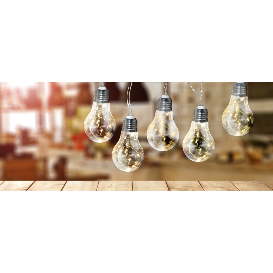 LED Διακοσμητική φωτεινή αλυσίδα SMOLDER 2,1 m 10xLED/2xAA