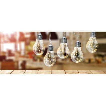 LED Διακοσμητική γιρλάντα SMOLDER 2,1 m 10xLED/2xAA