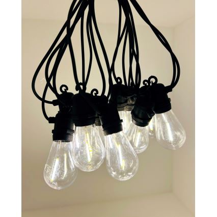 LED διακοσμητική γιρλάντα εξωτερικού χώρου 10xLED/0,36W/230V 8 m IP44 μαύρη