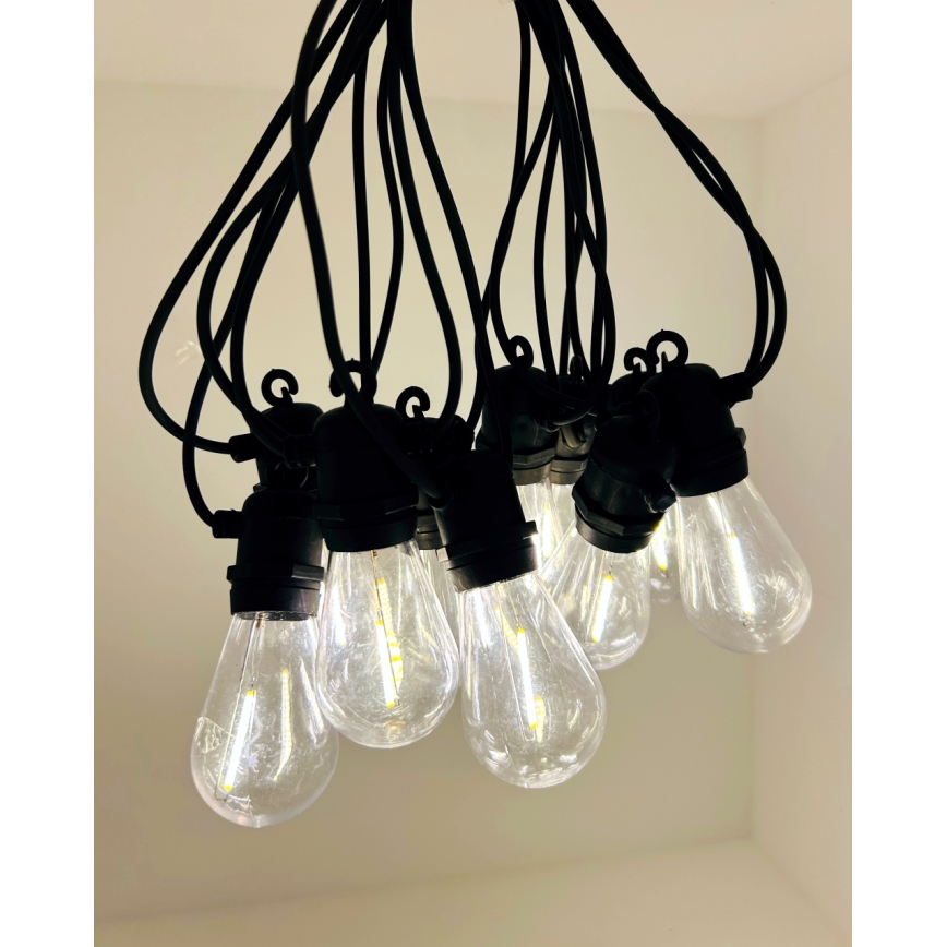 LED διακοσμητική γιρλάντα εξωτερικού χώρου 10xLED/0,36W/230V 8 m IP44 μαύρη