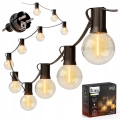 LED διακοσμητική γιρλάντα εξωτερικού χώρου 20xE12/1W/230V, 20 m, IP65, μαύρη