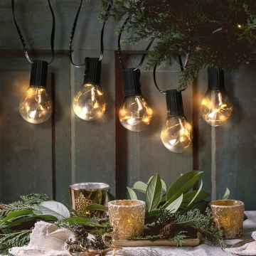 LED Διακοσμητική γιρλάντα εξωτερικού χώρου GIRLANDA 10xLED/3xAA 3m IP44 ζεστό λευκό