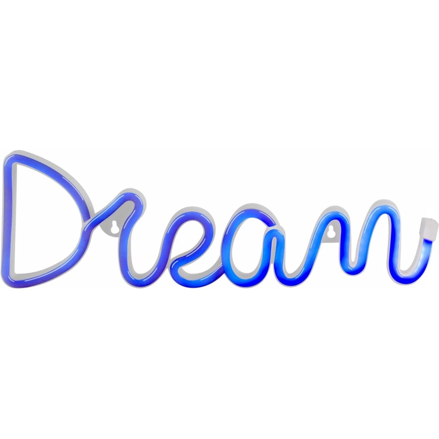 LED Διακοσμητικό φωτιστικό τοίχου Neon DREAM LED/3W/3xAA USB μπλε