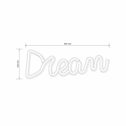 LED Διακοσμητικό φωτιστικό τοίχου Neon DREAM LED/3W/3xAA USB μπλε