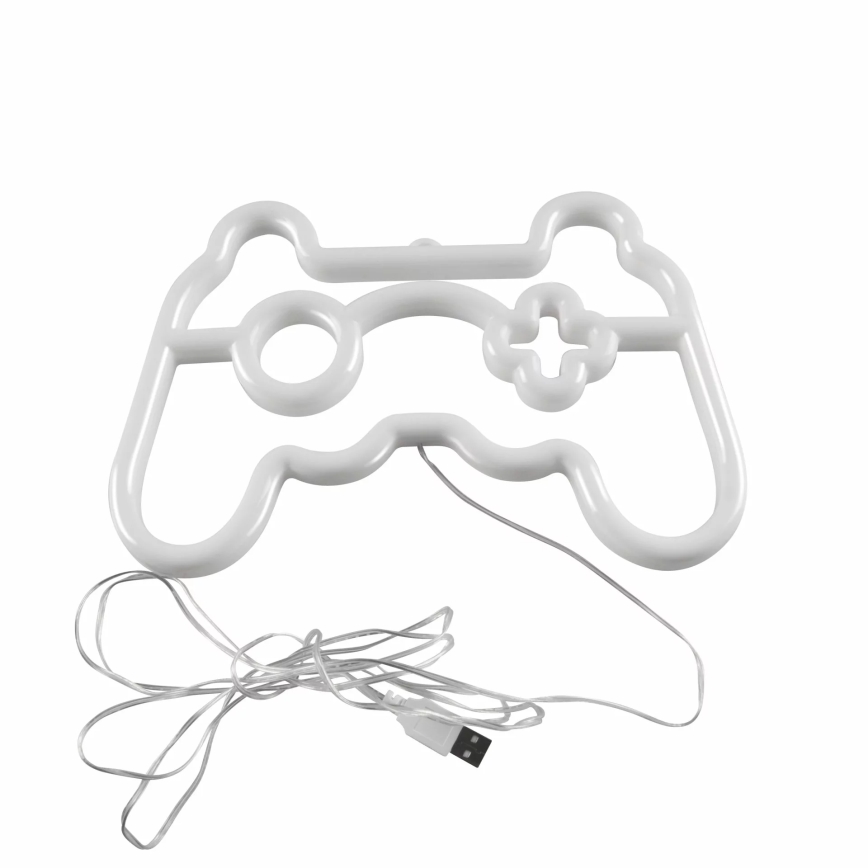 LED Διακοσμητικό φωτιστικό τοίχου Neon GAME LED/3W/3xAA USB μπλε