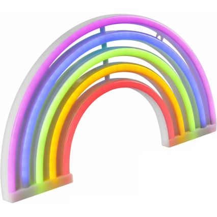 LED Διακοσμητικό φωτιστικό τοίχου Neon RAINBOW LED/3W/3xAA USB πολύχρωμα