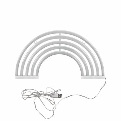 LED Διακοσμητικό φωτιστικό τοίχου Neon RAINBOW LED/3W/3xAA USB πολύχρωμα