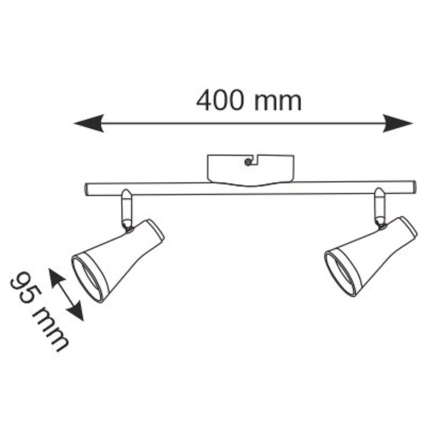 LED Διπλό σποτ BERG 2xLED/4,2W/230V μαύρο