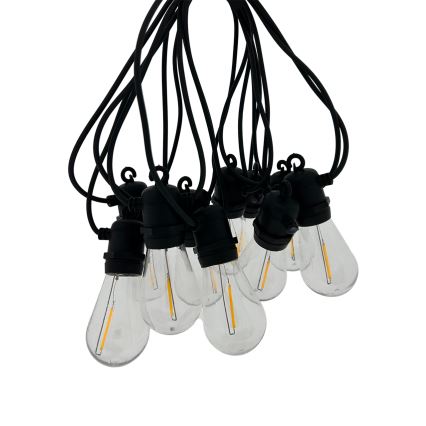 LED διακοσμητική γιρλάντα εξωτερικού χώρου 10xLED/0,36W/230V 8 m IP44 μαύρη