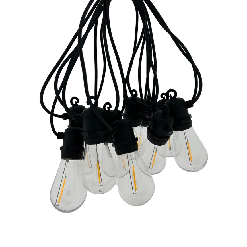 LED διακοσμητική γιρλάντα εξωτερικού χώρου 10xLED/0,36W/230V 8 m IP44 μαύρη
