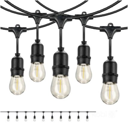LED Διακοσμητικά λαμπάκια εξωτερικού χώρου BAJA ST64 10xE27/1W/230V 10,9m IP44 θερμό λευκό