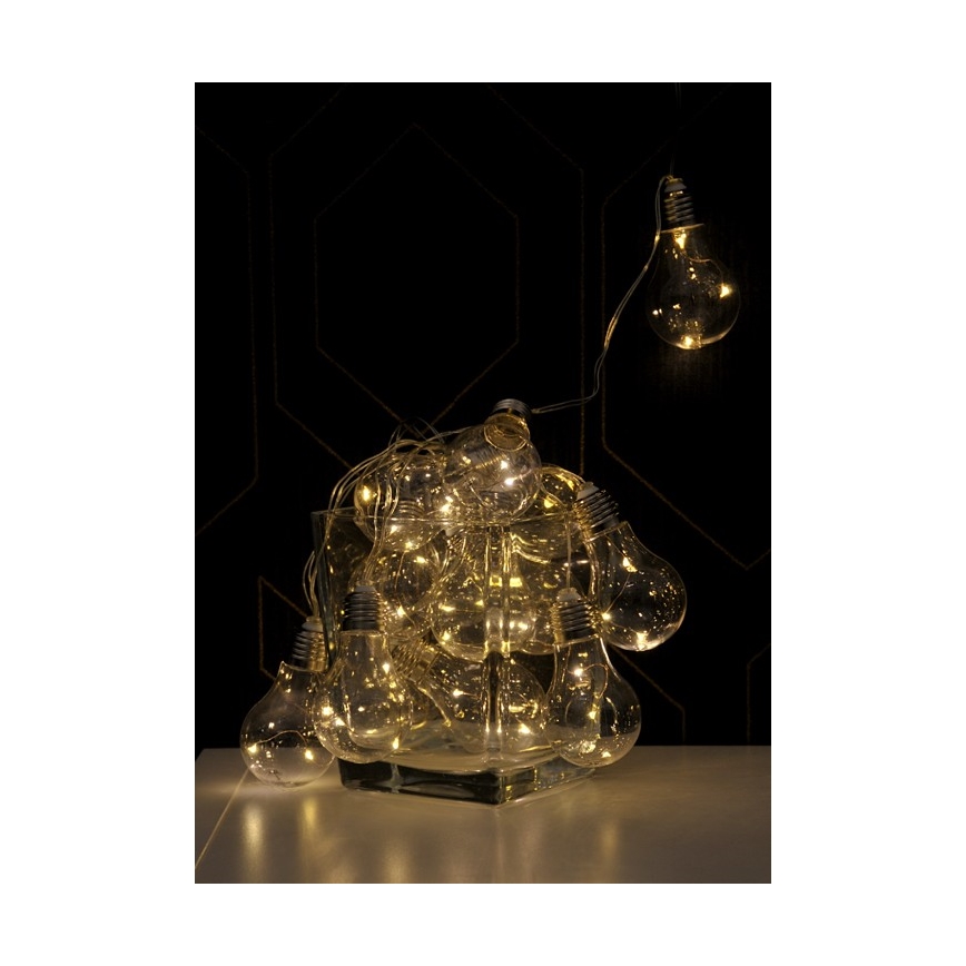 LED Διακοσμητική φωτεινή αλυσίδα SMOLDER 5,3 m 20xLED/2,7W/230V