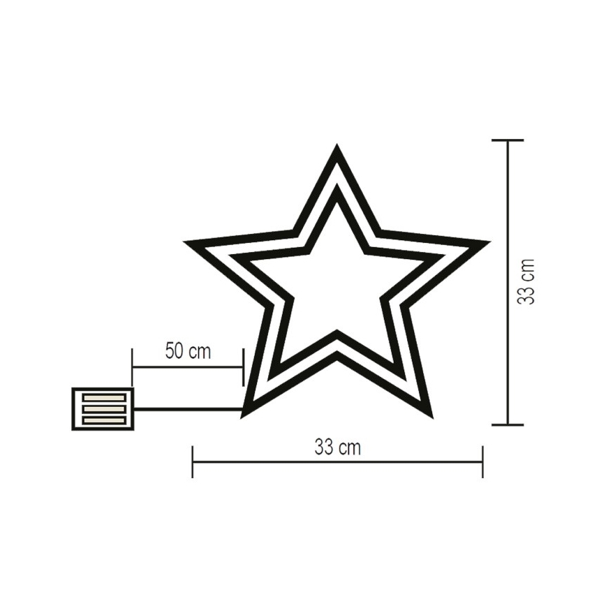 LED Διακοσμητικό για παράθυρο LED/3xAA πολύχρωμο