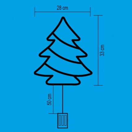 LED διακοσμητικό παραθύρου 35xLED/3xAA θερμό λευκό