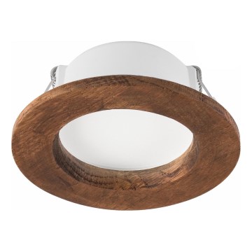 LED Ενσωματωμένο φωτιστικό WOODY SPOT LED/5,5W/230V 4000K κερασιά Ø 10 εκ.