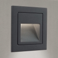 LED Εντοιχιζόμενο φωτιστικό LORO LED/2W/230V IP65 ανθρακί