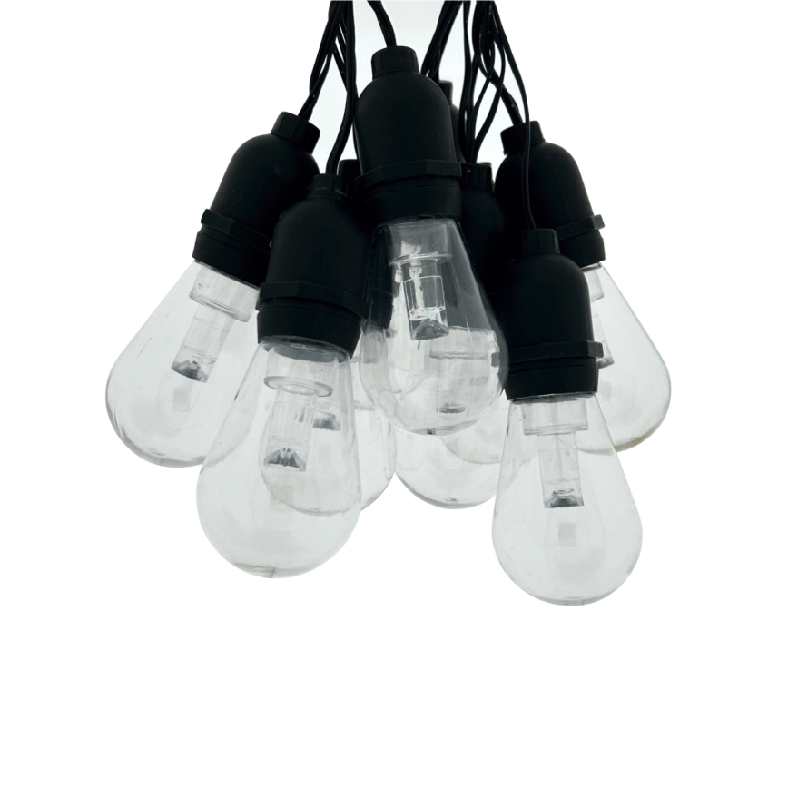 LED Εξωτερική διακοσμητική γιρλάντα 10xLED/0,15W/230V 3,8 m IP44 μαύρο