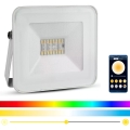 LED Έξυπνος dimmable RGB προβολέας LED/20W/230V IP65 λευκό