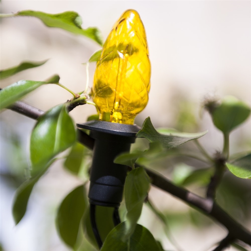 LED εξωτερική χριστουγεννιάτικη γιρλάντα CONE FILAMENT 20xE10 19 m πολύχρωμη/θερμό λευκό IP44, Κατασκευασμένο στην Τσεχία