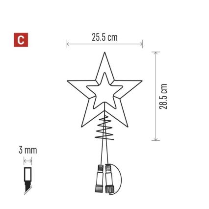 LED Εξωτερική Χριστουγεννιάτικη Διακόσμηση 30xLED/4W/30V IP44 ψυχρό λευκό