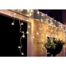 LED Εξωτερική χριστουγεννιάτικη κουρτίνα 360xLED/8 λειτουργίες 15m IP44 ζεστό λευκό