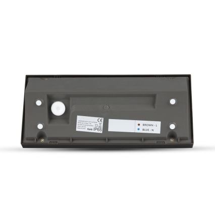 LED Εξωτερικό Επιτοίχιο Φωτιστικό LED/12W/230V 6400K IP65 μαύρο