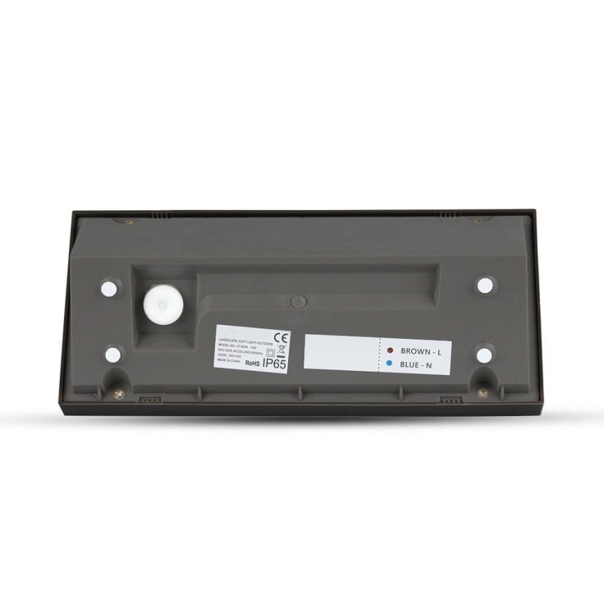 LED Εξωτερικό Επιτοίχιο Φωτιστικό LED/12W/230V 6400K IP65 μαύρο