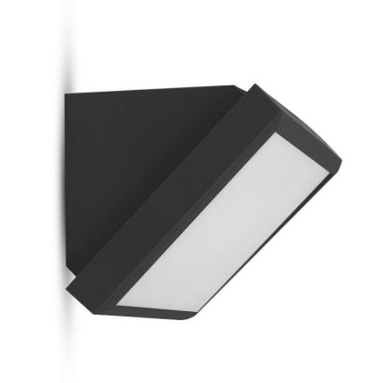 Εξωτερικό επιτοίχιο φωτιστικό LED/20W/230V 6400K IP65 μαύρο