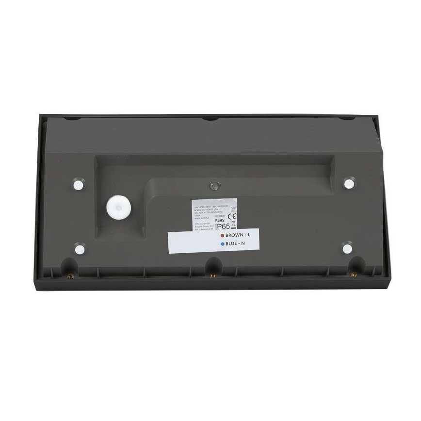Εξωτερικό επιτοίχιο φωτιστικό LED/20W/230V 6400K IP65 μαύρο