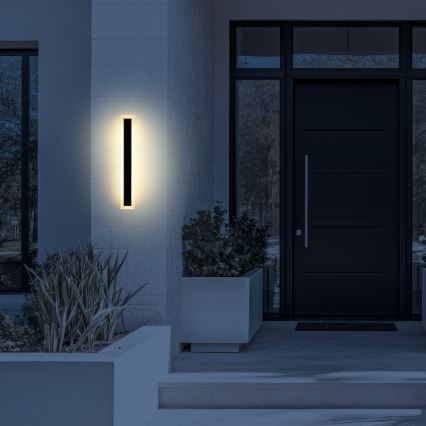 LED Εξωτερικό επιτοίχιο φωτιστικό WOW LED/20W/230V 3000/4000/6500K 60 cm IP54 μαύρο