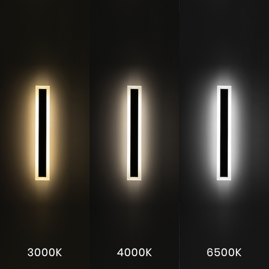 LED Εξωτερικό επιτοίχιο φωτιστικό WOW LED/20W/230V 3000/4000/6500K 60 cm IP54 μαύρο