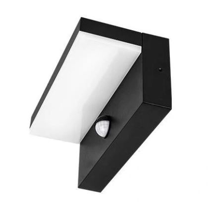 LED εξωτερικό επιτοίχιο φωτιστικό με αισθητήρα HESTIO LED/9W/230V 4000K IP44 μαύρο