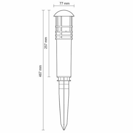 LED Εξωτερικό φωτιστικό LED/3W/230V 2800K IP65