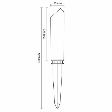 LED Εξωτερικό φωτιστικό LED/3W/230V 2800K IP65