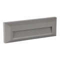 LED Εξωτερικό φωτιστικό σκάλας LED/3W/230V IP65 3000K γκρι