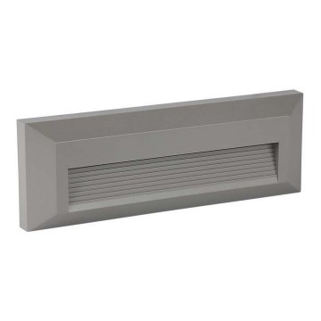 LED Εξωτερικό φωτιστικό σκάλας LED/3W/230V IP65 3000K γκρι