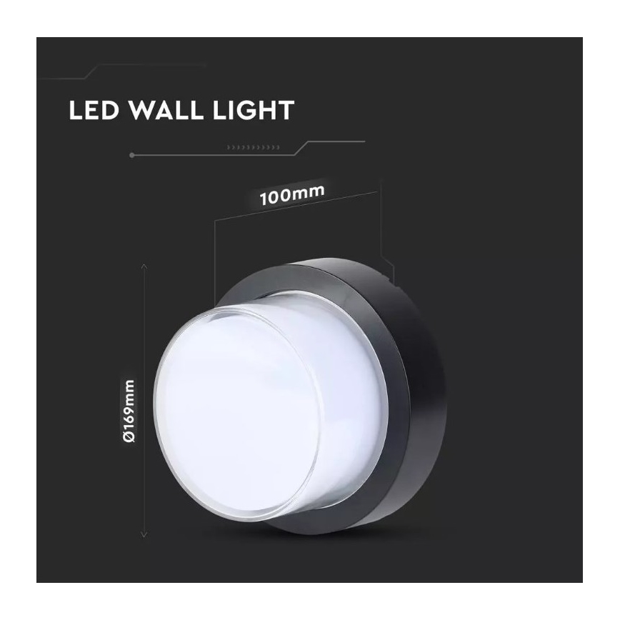 LED Εξωτερικό φωτιστικό τοίχου LED/12W/230V IP65 3000K
