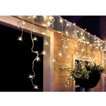 LED Εξωτερικό χριστουγεννιάτικο κουρτινόφωτο 360xLED/8 λειτουργίες 15μ IP44 ζεστό λευκό